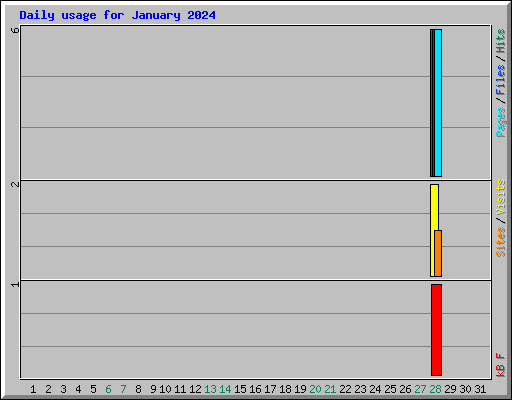 Daily usage for January 2024