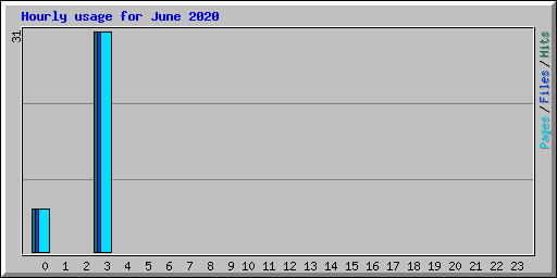 Hourly usage for June 2020