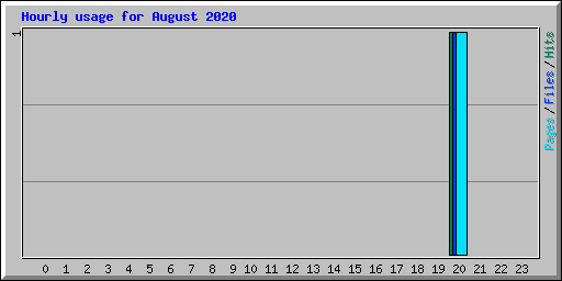 Hourly usage for August 2020