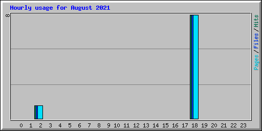 Hourly usage for August 2021